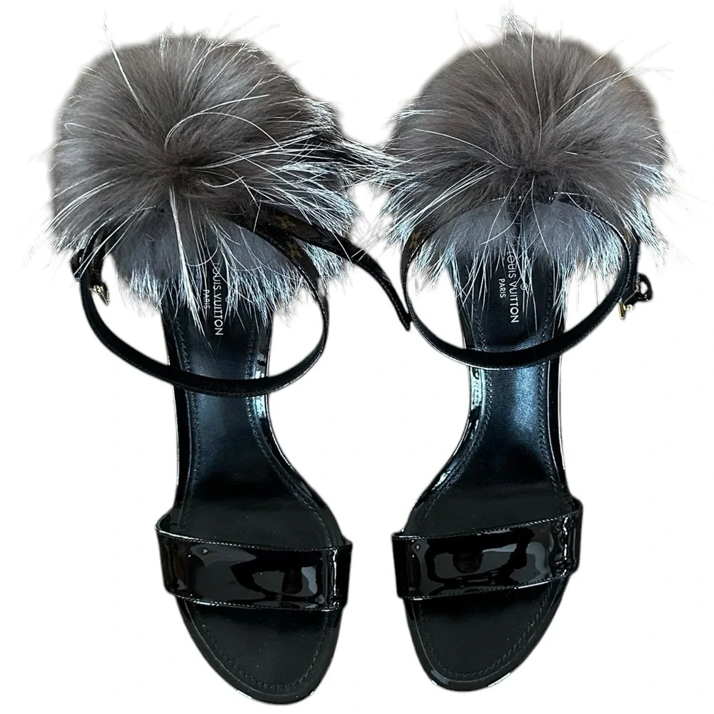 Limited Edition Louis Vuitton Fur Heels 39 - Picture 4 of 7